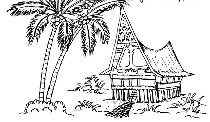 Gambar Sketsa Rumah Adat Bali – cabai