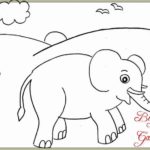 Gambar Sketsa Gajah Mudah