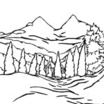 Gambar Sketsa Gunung Merapi