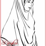Gambar Sketsa Kartun Hijab