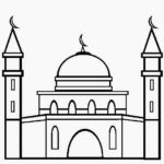 Gambar Sketsa Masjid Sederhana