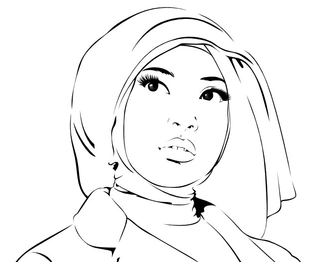 Gambar Sketsa Perempuan Muslimah