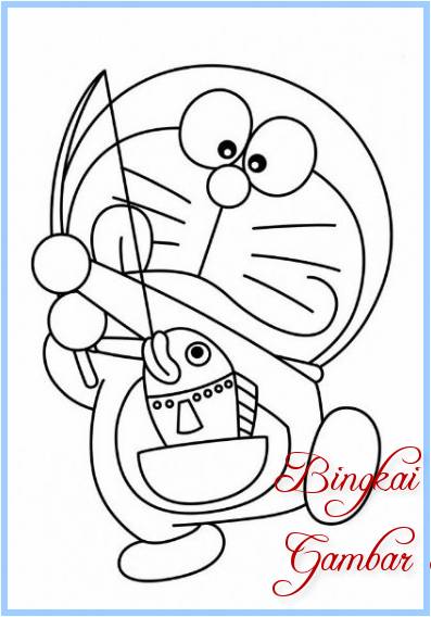 Sketsa Gambar Mewarnai Doraemon | Warna Warni Gambar