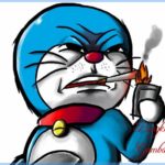 Sketsa Doraemon Merokok