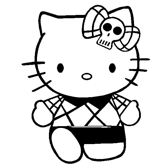 Sketsa Gambar Boneka Hello Kitty