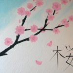 Sketsa Gambar Bunga Sakura Berwarna