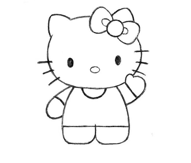 Sketsa Gambar Hello Kitty Yang Mudah