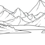 Sketsa Gambar Pegunungan Yang Mudah