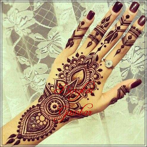 contoh motif henna india