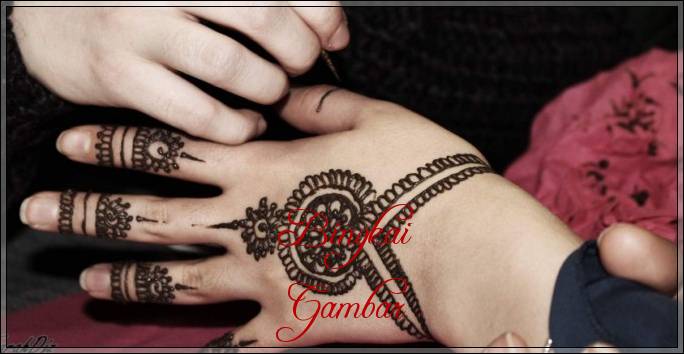 gambar henna india yang mudah