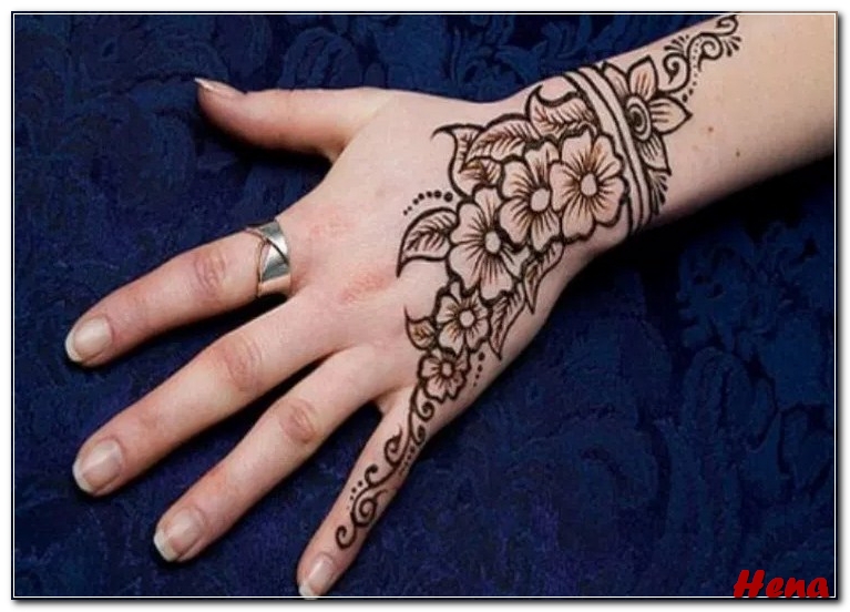 henna lengan tangan simple