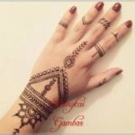 henna motif gelang dan cincin