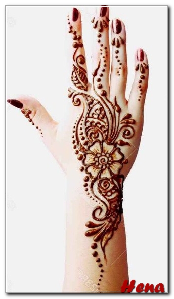 henna simple di lengan tangan
