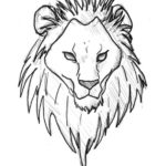 Sketsa Gambar Kepala Singa