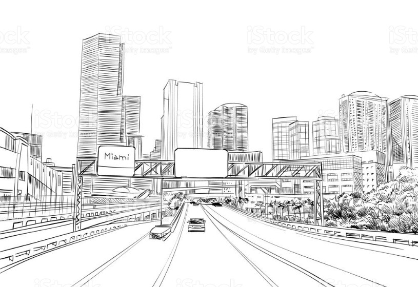Gambar Sketsa Gedung Kota