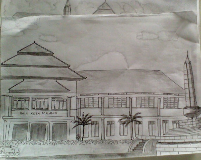 Gambar Sketsa Kota Malang