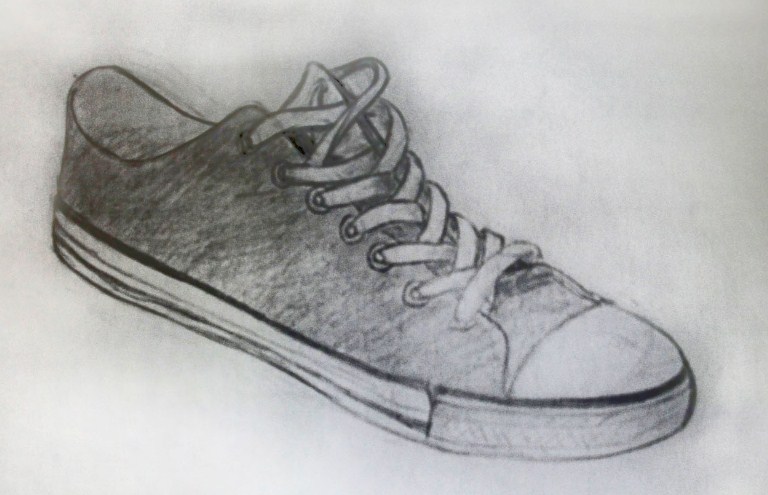 Gambar Sketsa Sepatu Sekolah