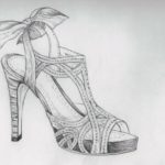 Gambar Sketsa Sepatu Wanita