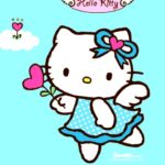 Gambar Sketsa Hello Kitty Bersayap