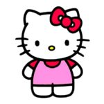 Sketsa Hello Kitty Sederhana
