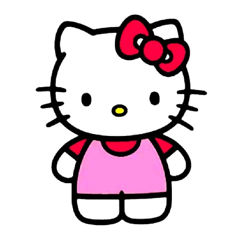 Sketsa Hello Kitty Sederhana