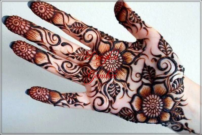 gambar bunga buat henna