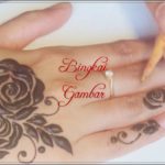 gambar henna bunga simple untuk pemula