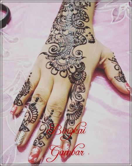 gambar henna simple untuk pengantin