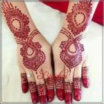 gambar henna tangan pengantin simple