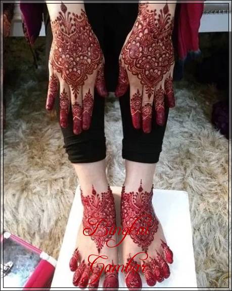 henna pengantin tangan dan kaki