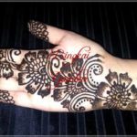 henna tangan bunga simple