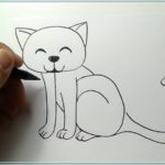 Gambar Sketsa Kucing Mudah