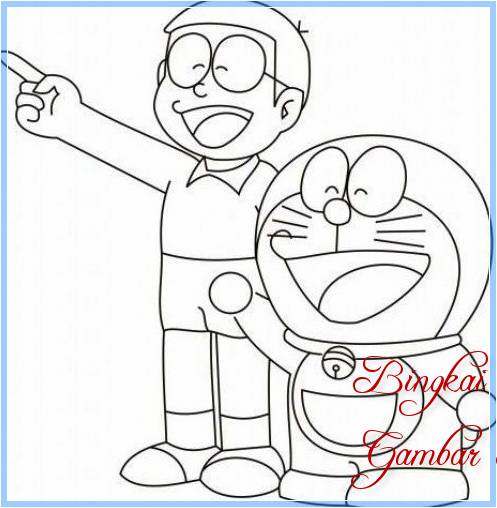 Sketsa Gambar Doraemon Dan Nobita