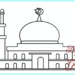 Sketsa Gambar Masjid