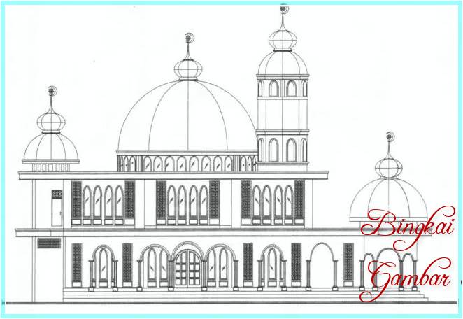 Sketsa Masjid Kubah Emas