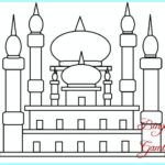 Sketsa Menggambar Masjid