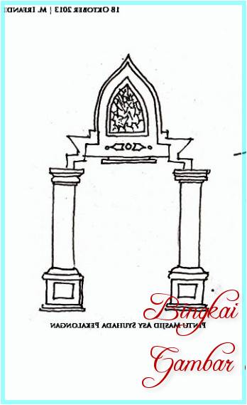 Sketsa Pintu Masjid