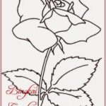 Contoh Gambar Bunga Mawar Simple