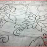 Contoh Sketsa Batik Bunga Sederhana