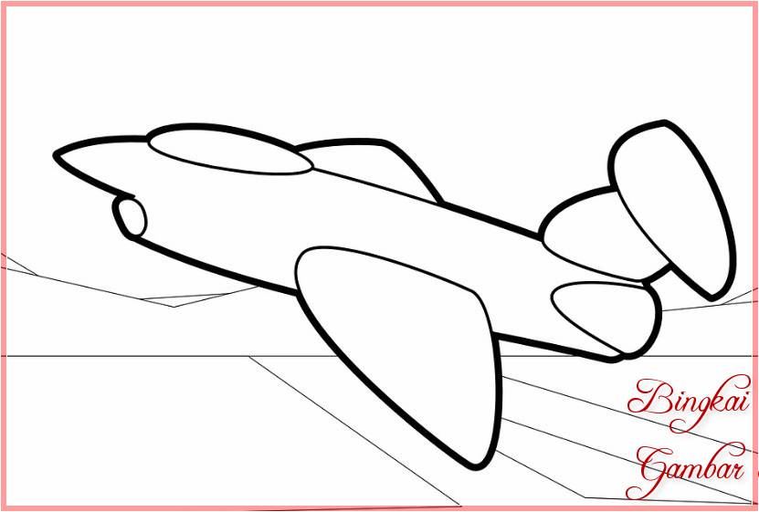 Gambar Sketsa Pesawat Sederhana