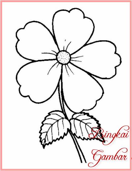 Sketsa Bunga Yang Sederhana