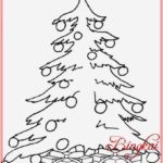 Sketsa Gambar Pohon Cemara Natal
