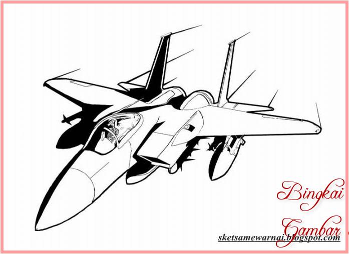 Sketsa Pesawat Jet Tempur