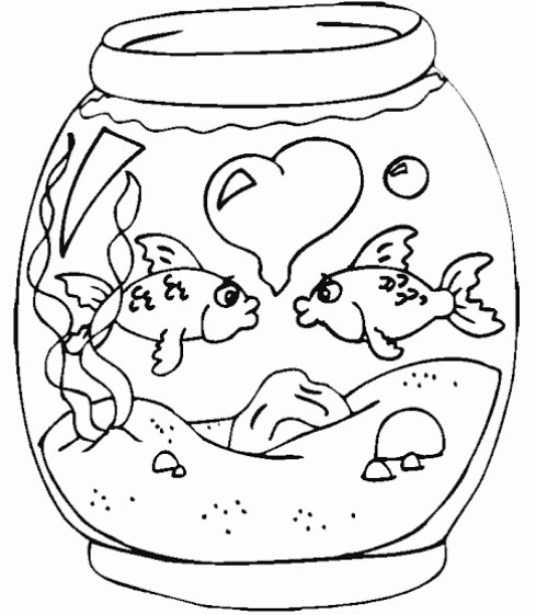 Gambar Sketsa Ikan Di Akuarium